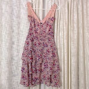 MORGAN De Toi pink floral and lace dress